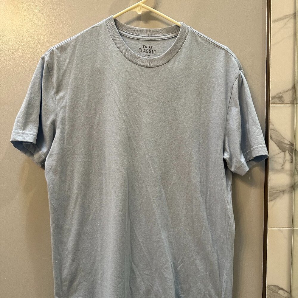 Men's True Classic Light Blue Essential Tee - Size M
